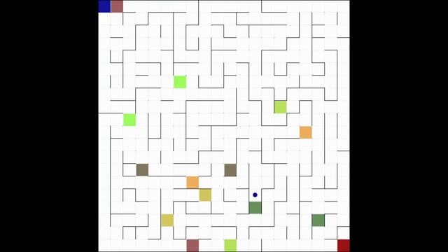 Solving Maze (20 x 20) with Loops and Portals using Q-Learning смотреть онлайн