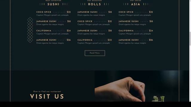 AleSushi - Restaurant WordPress Theme sushi restaurant menu смотреть онлайн