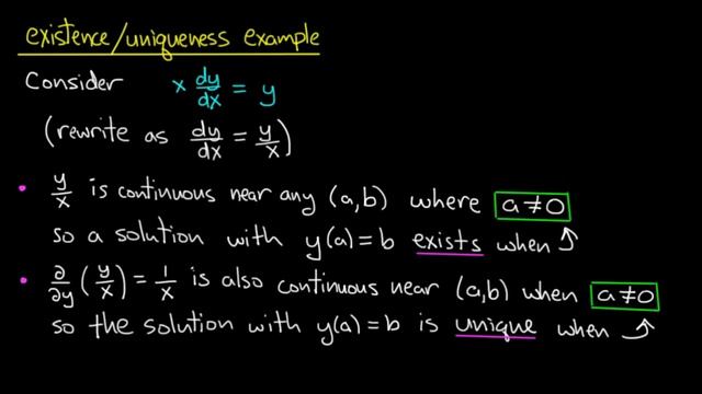 ODE | Existence and uniqueness example смотреть онлайн