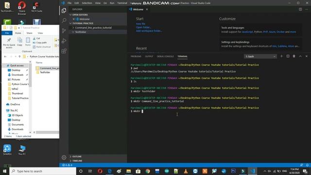 004 Command Line with Git bash in VsCode | Complete Python Tutorial in Urdu/Hindi смотреть онлайн