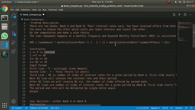 Bank Compare ?| Tcs Codevita Coding Problem | Tamil | Tech Siddhar | Python Programming #TS смотреть онлайн