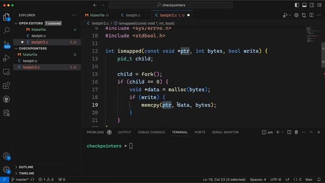 Another way to check pointers at runtime in C смотреть онлайн