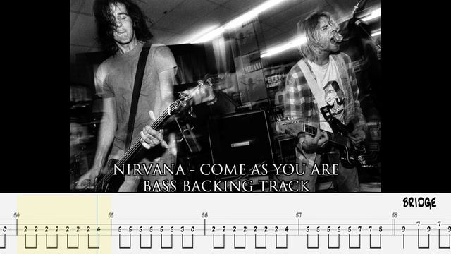 NIRVANA - Come As You Are [BASSLESS BACKING TRACK + TAB]