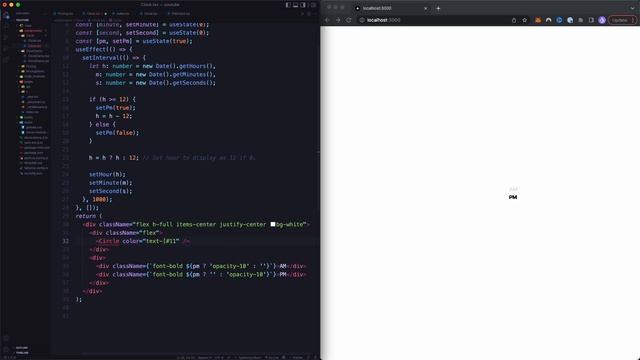 Simple Amazing Tailwind CSS + React Clock | w/ Source Code смотреть онлайн