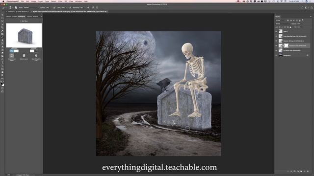 How to create a Halloween image in Adobe Photoshop CC смотреть онлайн