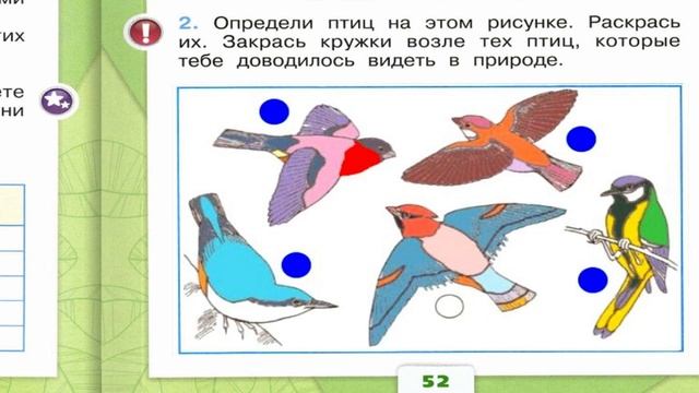 Окружающий мир. Рабочая тетрадь 1 класс 1 часть. ГДЗ стр. 52 №2 смотреть онлайн