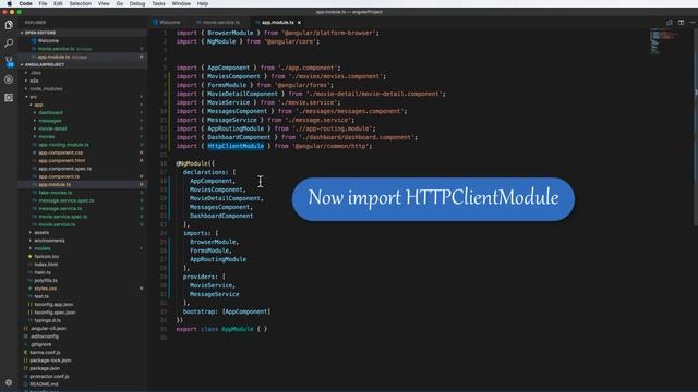 14-Enable HTTP services and send a GET request in Angular 5 смотреть онлайн