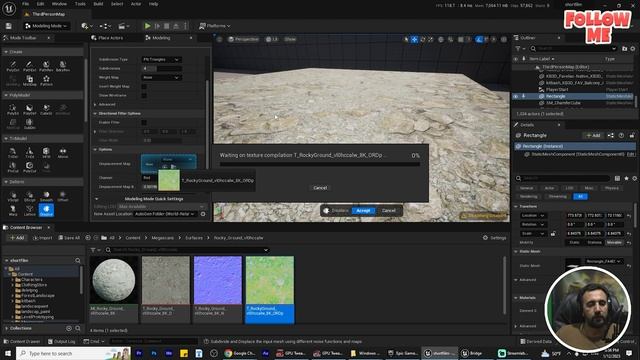 Using Quixel Megascans Displacement Textures in Unreal Engine 5 смотреть онлайн