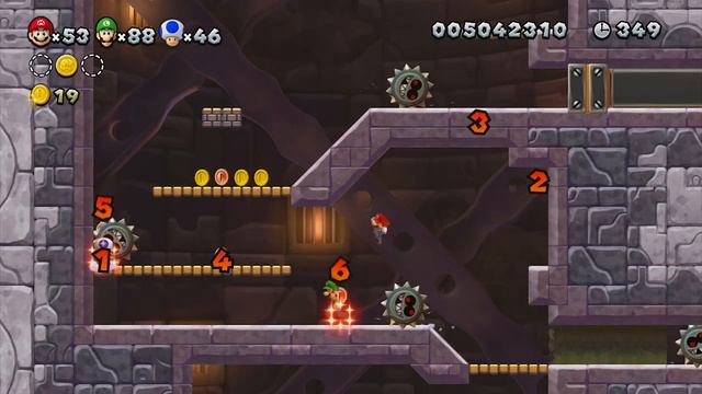 New Super Mario Bros. U | Grinding-Stone Tower - Rock-Candy Mines-Tower - 48 (Wii U Walkthrough) смотреть онлайн