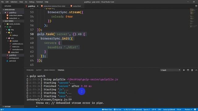 gulp tutorial for beginners | Gulp tutorial in bangla | cleaning files (part-14) смотреть онлайн