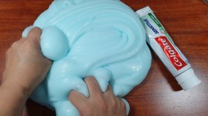 2 Лизуна из зубной пасты соли. Слайм без клея и с клеем