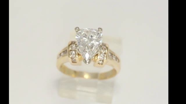 2.53CTW diamond engagement ring 14K yellow gold 2.21CT pear brilliant round sz 5 - 28804 смотреть онлайн
