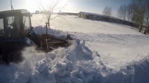 Чистка снега на мтз 1221В 2
