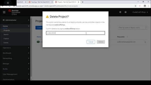 Create project in openshift webconsole and command line tool смотреть онлайн