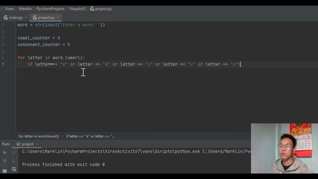 FACE REVEAL | Python Activity: Count the vowels and consonants (TAGALOG) смотреть онлайн