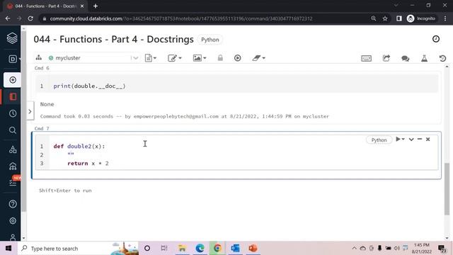 44. Functions - Part 4 - docstrings смотреть онлайн