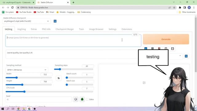 Anything V4.5 - Stable Diffusion 1-CLICK Google Colab Setup смотреть онлайн