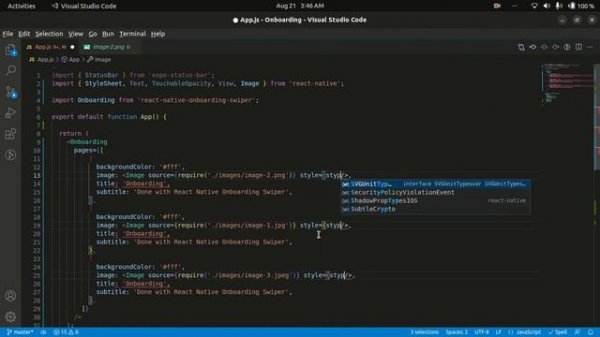React-native onboarding swiper #javascript #reactnative #reacttutorial #onboarding
