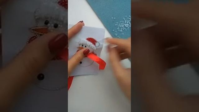 Вышивка снеговика - подвязка для штор смотреть онлайн