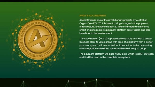 AccoinGreen is streamlining the Payment infrastructure AccoinGreen #ACCoin $ACCG смотреть онлайн