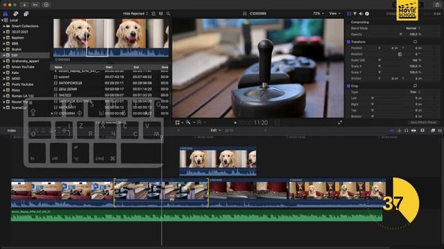 Скрытая опция триминга в Final Cut Pro X. Override connections. LevelUp за минуту смотреть онлайн