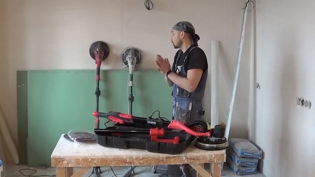 шлифовальная машина (жираф) для стен и потолков с бесщёточным двигателем. Обзор смотреть онлайн