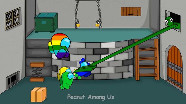 Among Us traps Red farting to make a heart shape with Green - Among Us Animation Funny смотреть онлайн