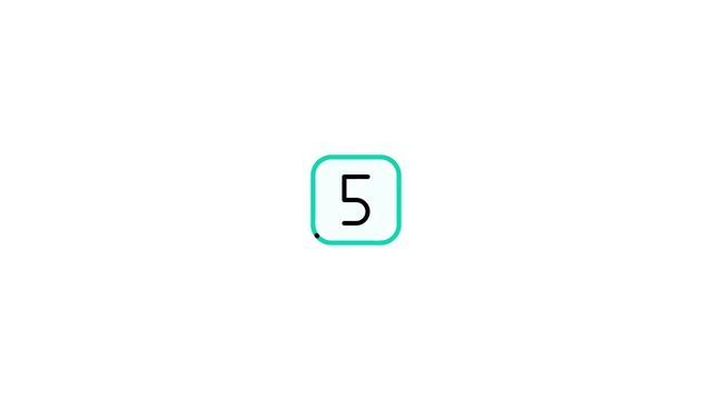 5 number Lottie JSON animation смотреть онлайн