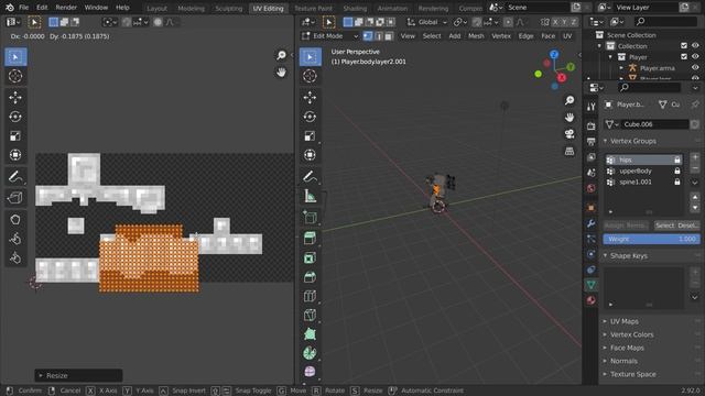Remove 3D face, create armor, and change eye color | Blender 2.9 Minecraft Animation Tutorial смотреть онлайн