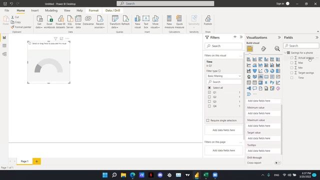 Gauge Chart in power bi (presentation) смотреть онлайн