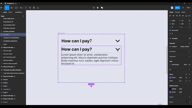 Accordion Animation | Figma Interactive Components смотреть онлайн