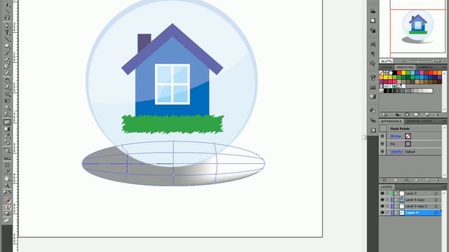 Как сделать тень при помощи Mesh Tool в Illustrator смотреть онлайн