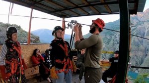Zipline. Скоростной спуск на 1000 метров. Дагестан.