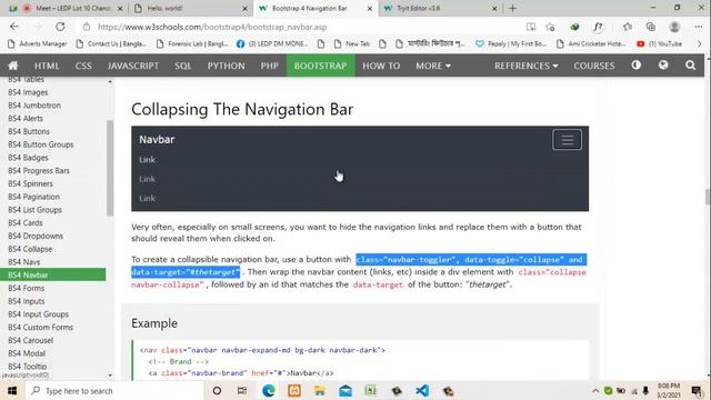 Web Design Class 32 (BOOTSTRAP) - Bangla | Navigation Bar - 01 смотреть онлайн