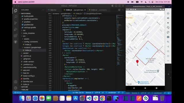 React Native Google Maps | React Native Geo Fencing | GeoLib | Part 7 смотреть онлайн