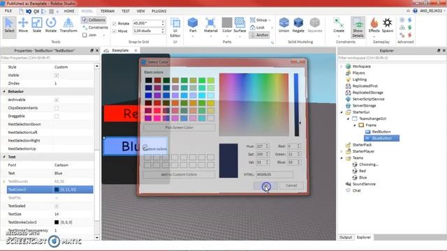Roblox Studio [How to make a Team Change Gui!] (OUTDATED) смотреть онлайн