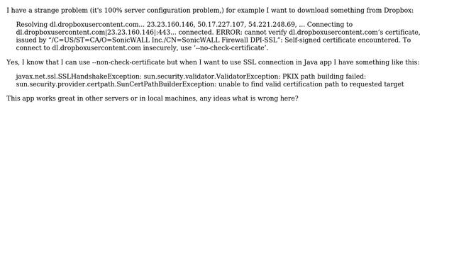 CentoOs 6.5 SSL don't work cannot verify xxx certificate / javax.net.ssl.SSLHandshakeException смотреть онлайн