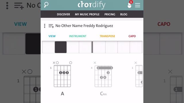 No other name by Freddy Rodriguez CHORDIFY/CHORDS смотреть онлайн