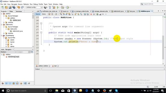How to add two numbers in java using netbeans ide смотреть онлайн