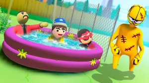 ДЕМОН ГАРФИЛД ИЩЕТ НАС! УКРЫЛИСЬ НА ВИДНОМ МЕСТЕ! УГАРНЫЕ ПЛАСТИЛИНОВЫЕ ПРЯТКИ В HUMAN FALL FLAT