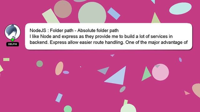 NodeJS : Folder path - Absolute folder path смотреть онлайн