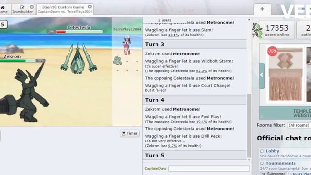 Legendary Pokemon Metronome Tournament - Top 32 - Celesteela Vs Zekrom смотреть онлайн