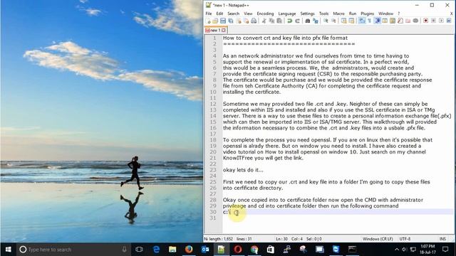 Steps by Steps How to convert ssl certificate crt and key file into pfx file format смотреть онлайн