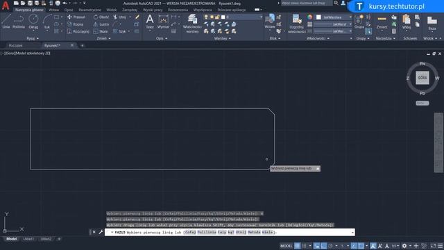 Kurs AutoCAD 2021 - #9 Fazowanie i Zaokrąglanie смотреть онлайн