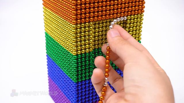 DIY - How To Build Rainbow House, River Around From Magnetic Balls ( Satisfying ) | Magnet World 4K