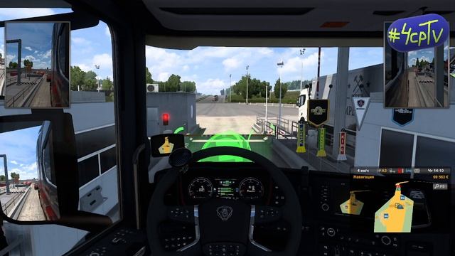 Euro Truck Simulator 2 на джойстике. Чуть ни умер пока доехал до заправки)))