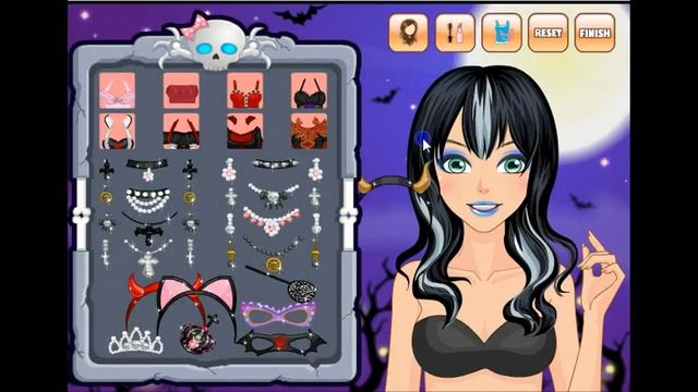 Игра макияж для Хэллоуин-вечеринки смотреть онлайн