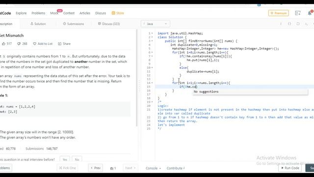 645. Set Mismatch| leetcode| java смотреть онлайн