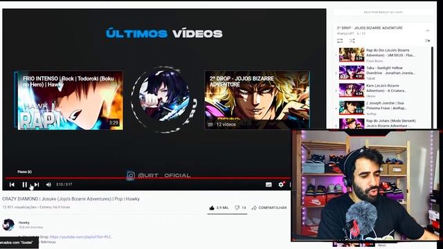 12 EM 1 RAPs DE JOJOs BIZARRE ADVENTURE | DROP DA URT | REACT смотреть онлайн