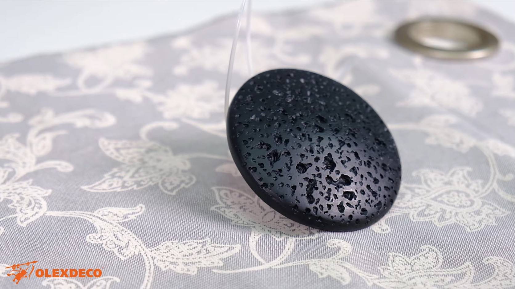 Магнит для штор «Вулканический камень» ø7 см для Л/С/Т веса с леской 30 см Черный смотреть онлайн